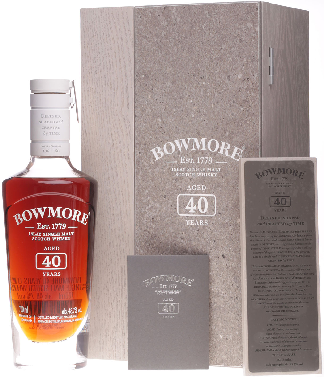 Bowmore 40 Jahre Release 2022 0,7 Liter 48,7 % Vol
