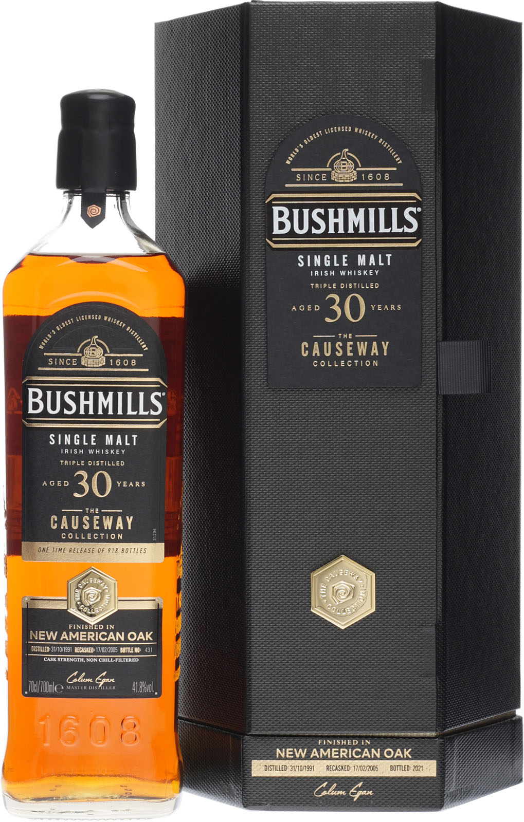 Bushmills 30 Jahre New American Oak Cask Causeway Collection 0,7 Liter 41,8 % Vol.