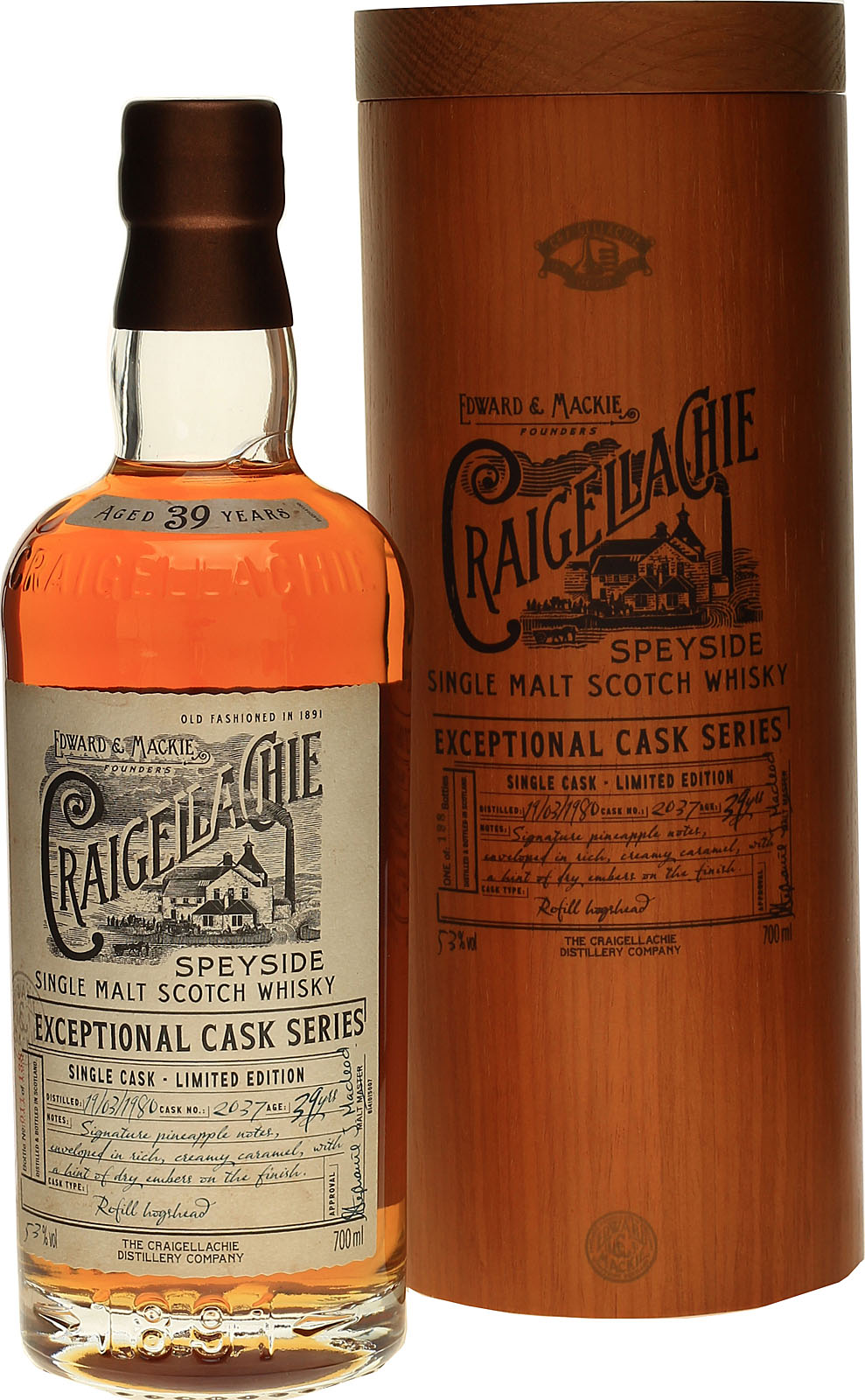 Craigellachie 39 Jahre Exceptional Cask Series 0,7 Liter 53 % Vol.