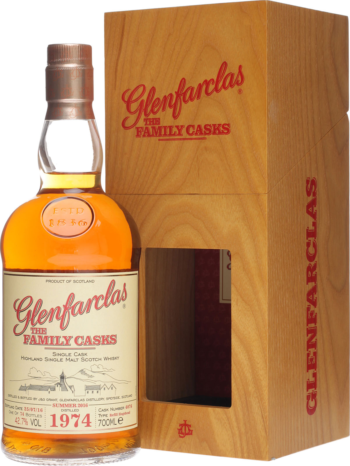 Glenfarclas Vintage 1974 Summer 2016 0,7 Liter 42,7 % Vol.