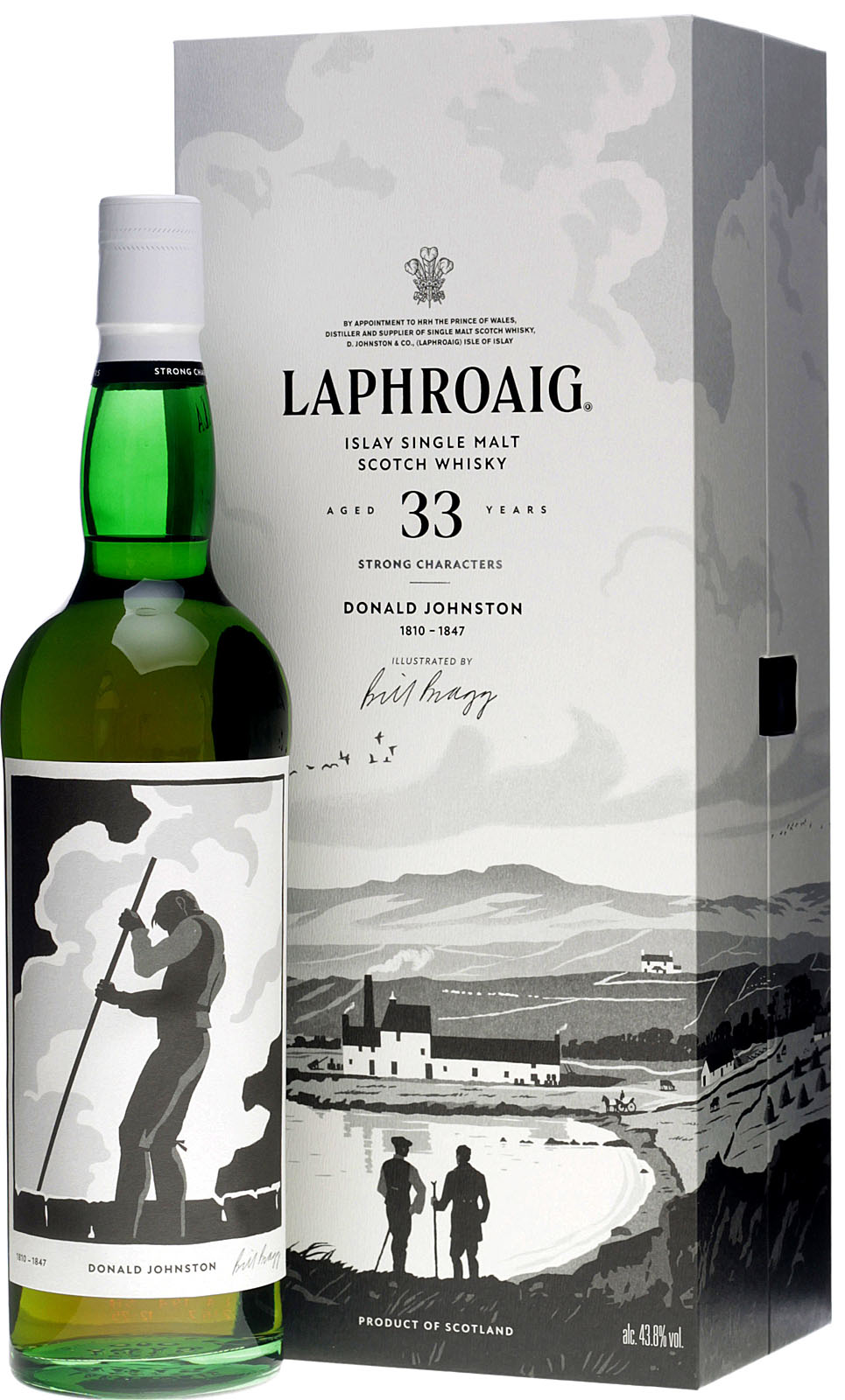 Laphroaig 33 Jahre Stong Characters Donald Johnston 0,7 Liter 43,8 % Vol.