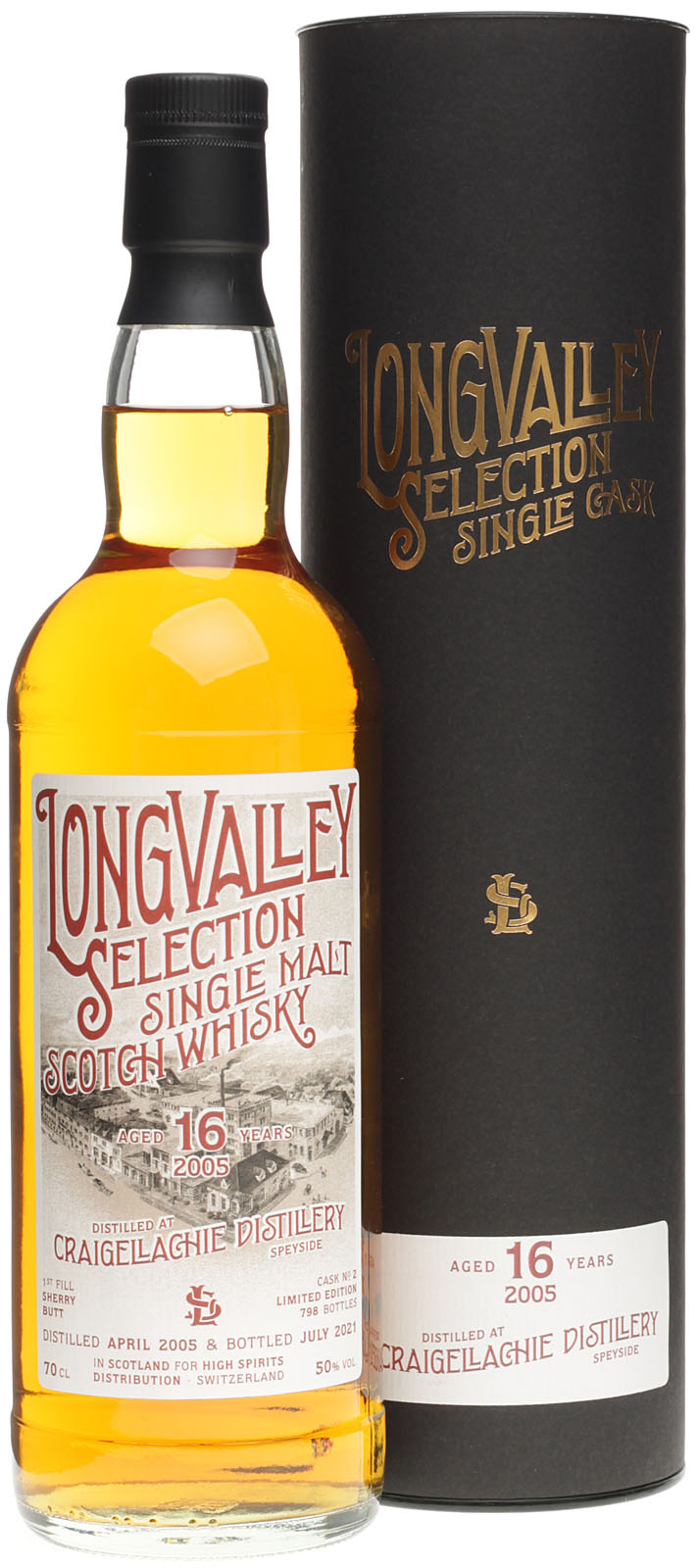 Longvalley Selection Craigellachie First Fill Sherry Butt 16 Jahre 2005/2021 0,7 Liter 50 % Vol.