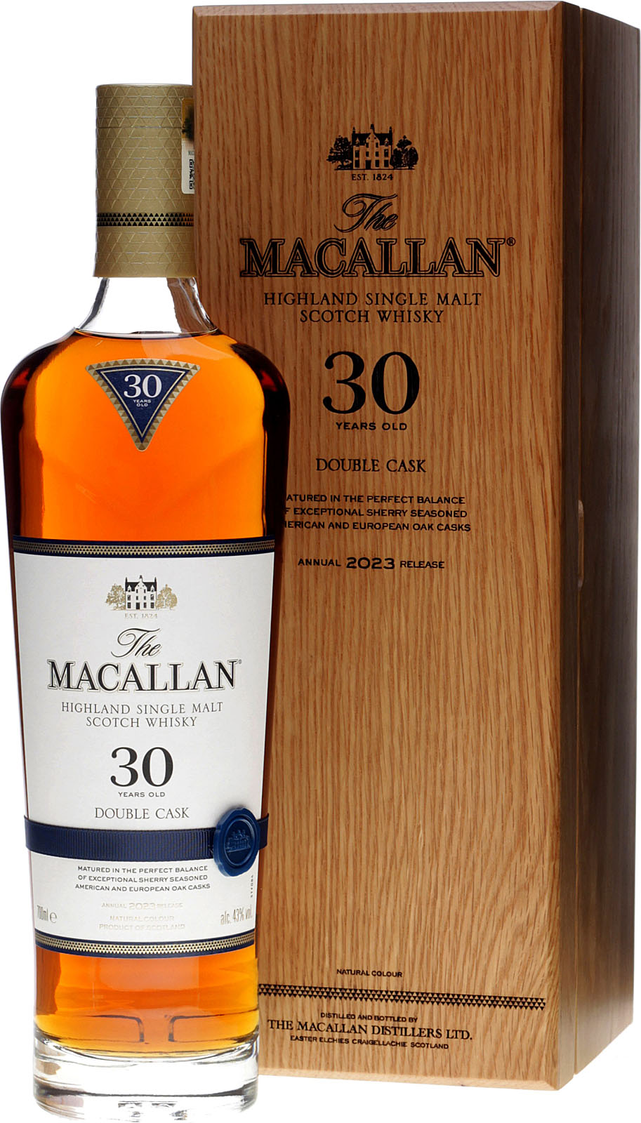Macallan 30 Jahre 2023 Double Cask 0,7 Liter 43 % Vol.