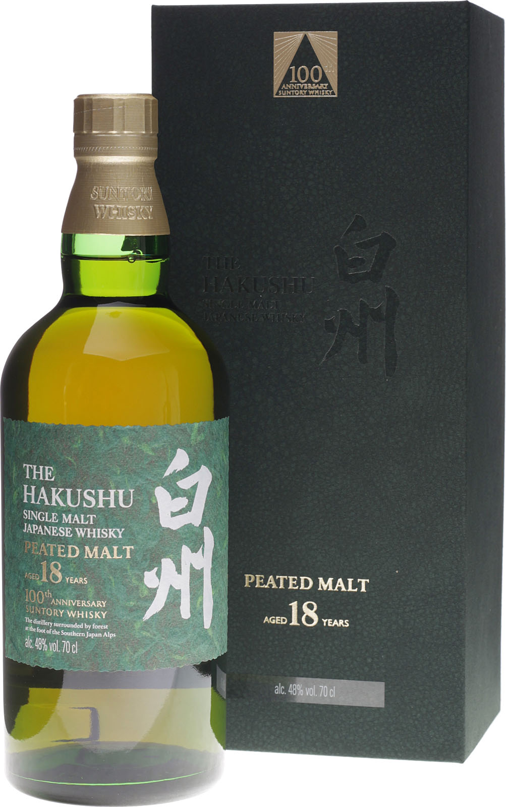 Suntory Hakushu Single Malt Peated Malt 18 Jahre Limited Edition 0,7 Liter 48 % Vol.